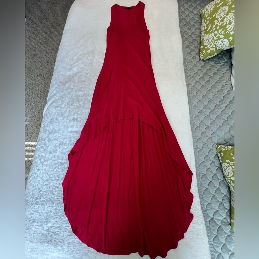 Hot Pink High-Low Maxi Dress